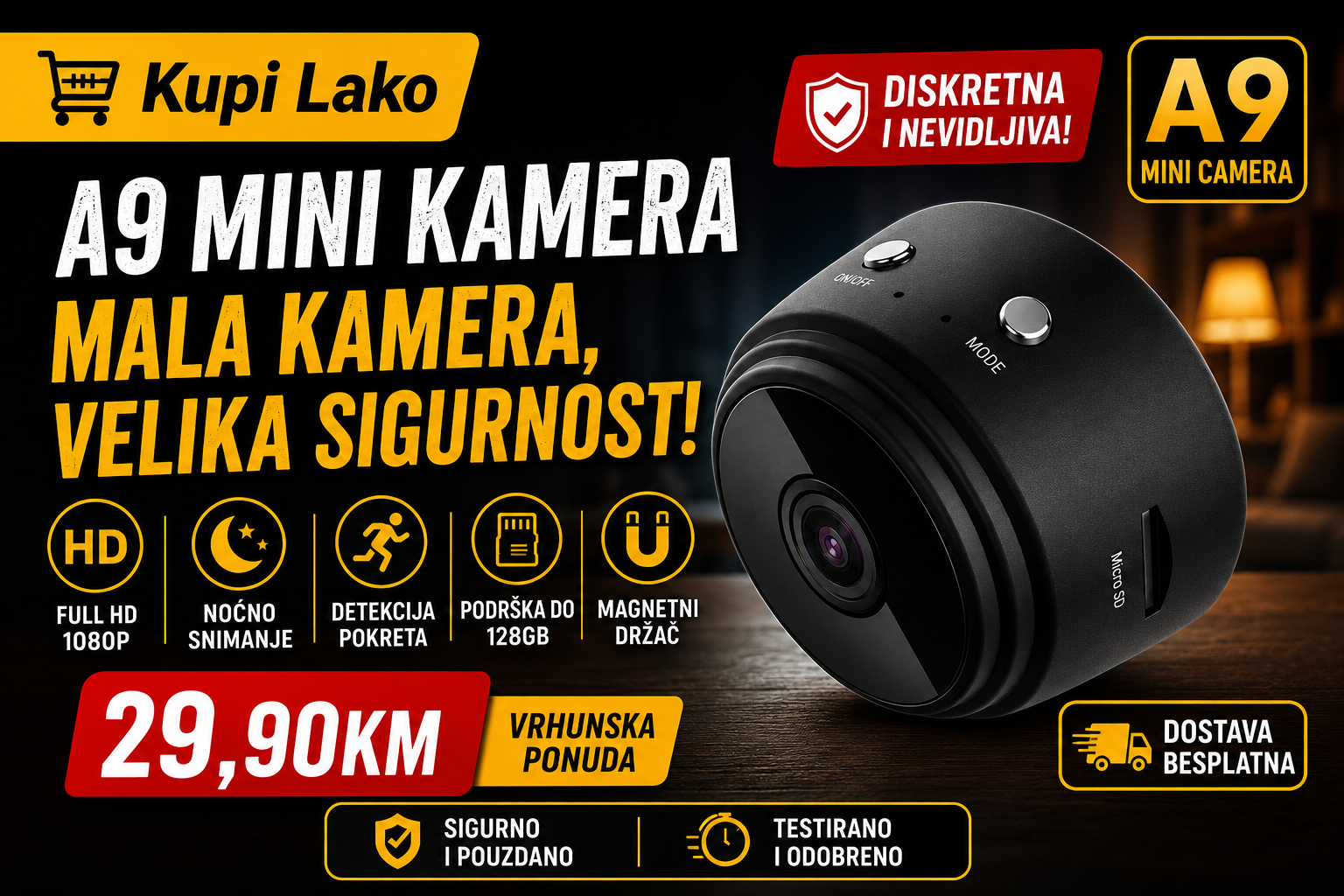 A9 Kamera BESPLATNA DOSTAVA