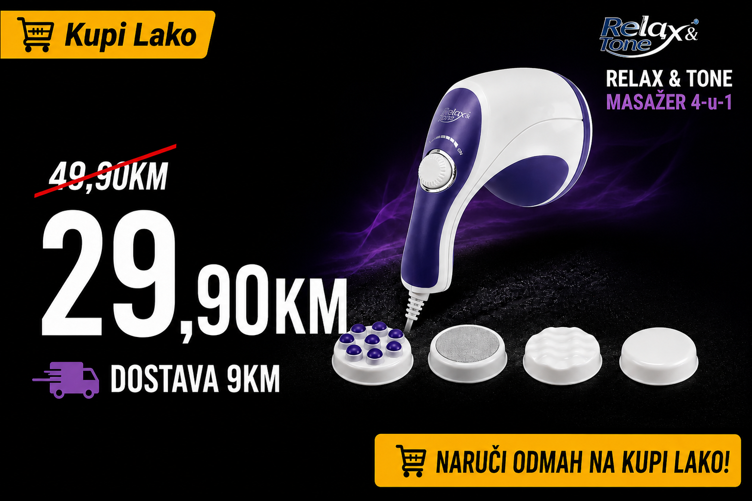 Masažer Sa 4 Dodatka